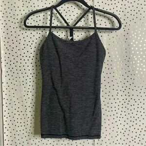 Lululemon Power Y Grey Stripe Tank